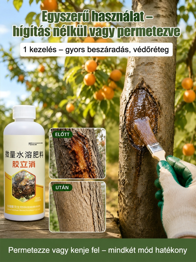 【Egy üveg megmentés】Profi Gyümölcsfa Ápoló Gél - Mézgásodás és Elhalt Kéreg Ellen (300ml)