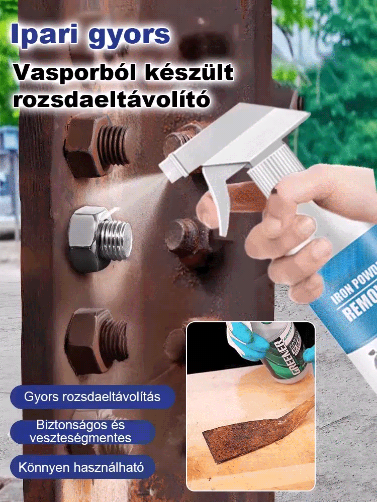 Ipari Gyors Rozsdaoldó Spray | Mélytisztítás & Felújítás | 50% Akció + Ingyenes Szállítás