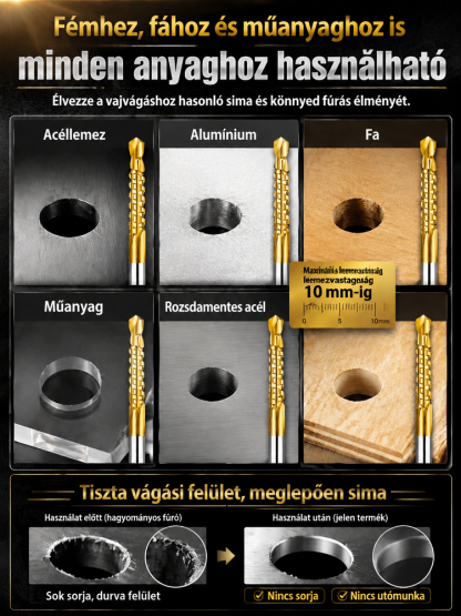👍 Nezničitelná sada titanových vrtáků (6 ks) – Řeže kov jako máslo | Akce 1+1 ZDARMA