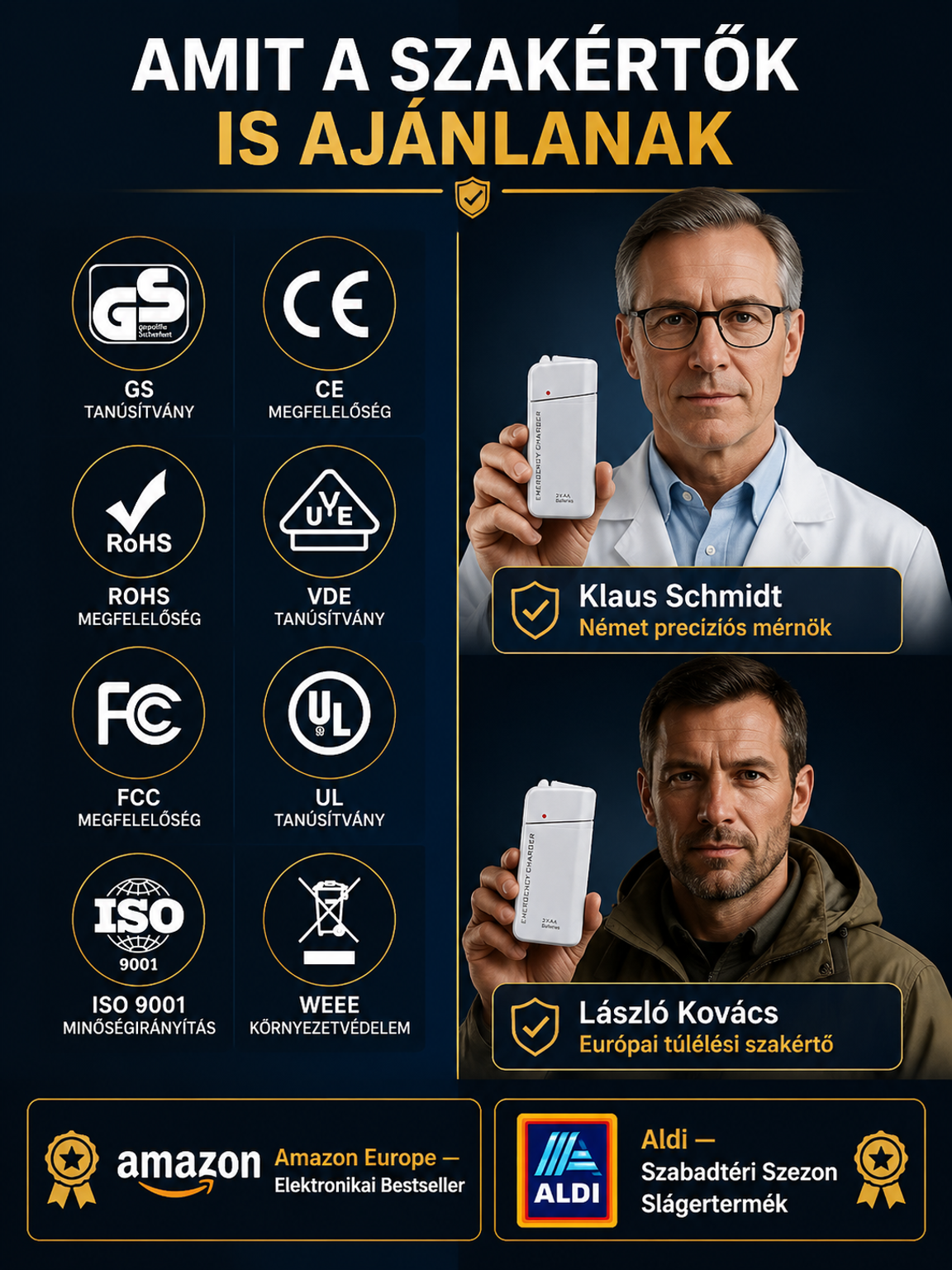 👍Kompakt Túlélő Powerbank | Hordozható Életmentő Autóba és Túrához (50% Akció)