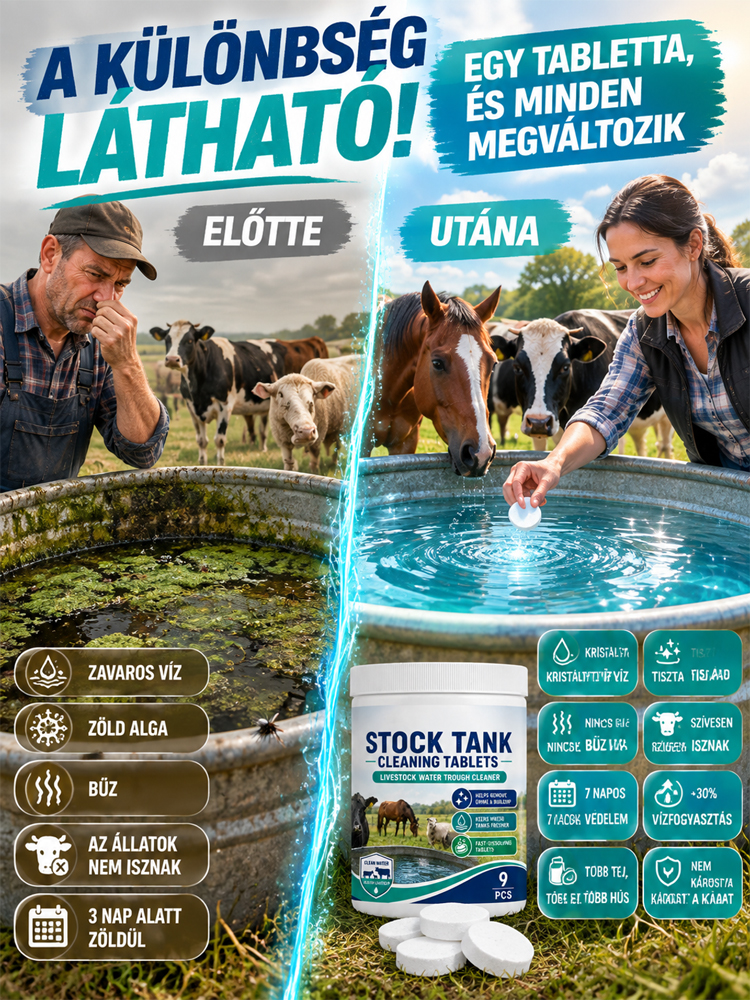 🐄💧 Szennyezett itatók? Egyetlen tabletta gyorsan felfrissíti őket – nincs súrolás, nincs macera!