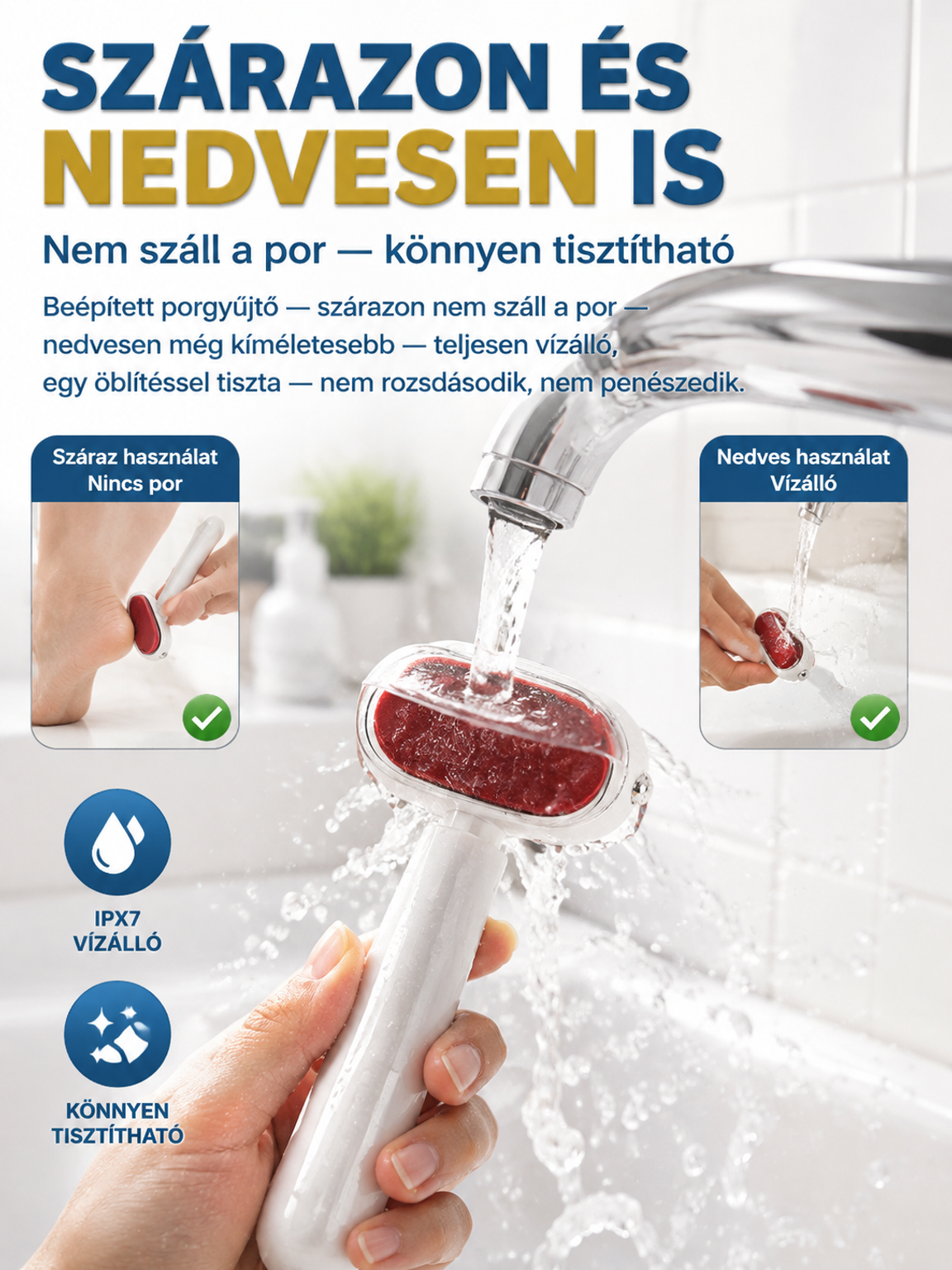😀 Kétoldalas lábreszelő – a tökéletes megoldás a száraz, repedezett bőr, az elhalt hámsejtek, a bőrkeményedések és a megvastagodott bőrfelületek kezelésére.