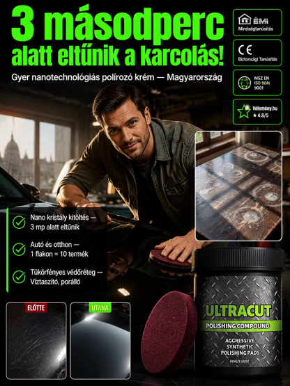 【Alkalmazható különböző anyagokra】Multifunkcionális polírozó és javító paszta✨Változtasd meg a régi tárgyak kinézetét újként✨🛠️Eltűnnek a karcolások, a fakulás és a foltok!