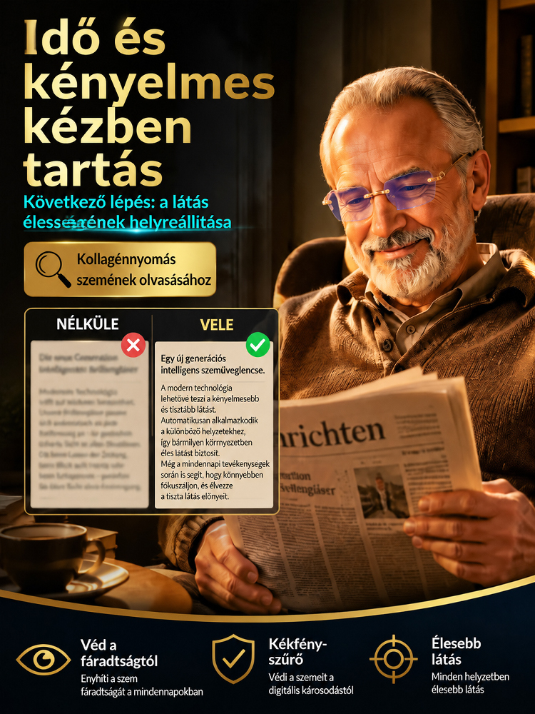 A szakértők első számú választása Adaptív okosszemüveg Münchenben és Jénában közösen fejlesztve. Vezető német szemészek ajánlásával!