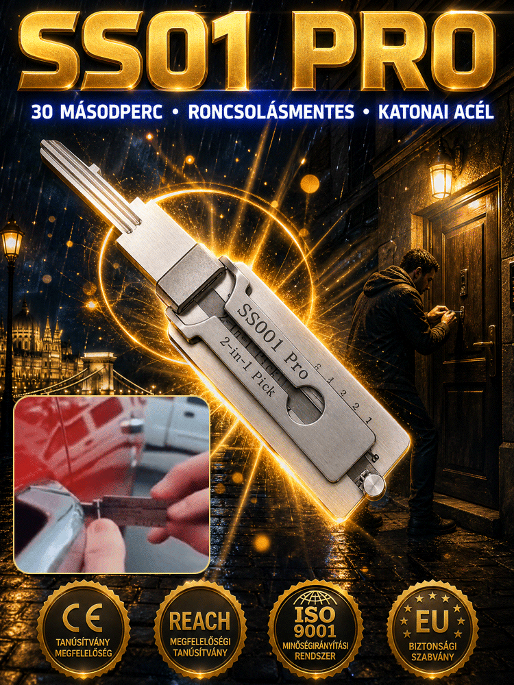🔓 Csúcstechnológiás nyitóeszköz – Többé ne aggódj, ha elvesztetted a kulcsod!