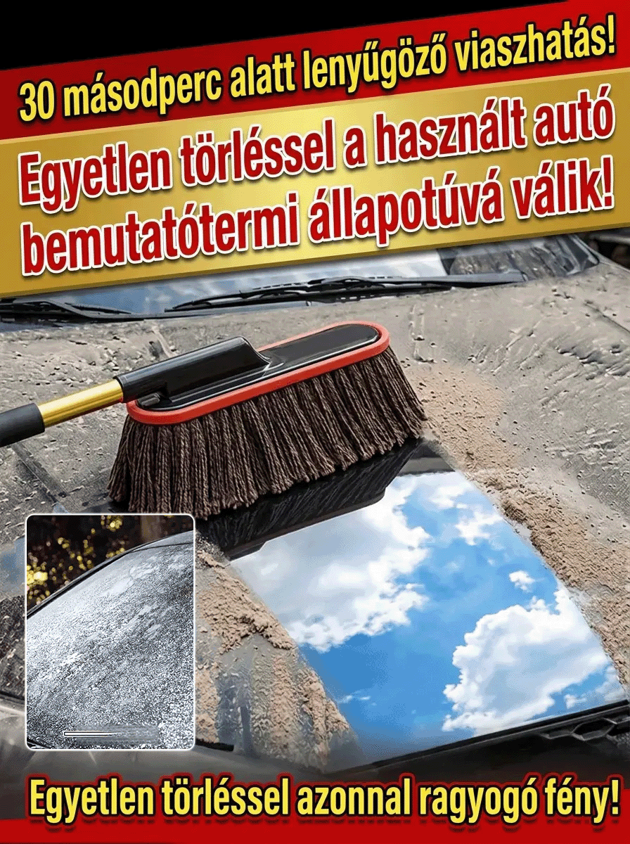 【30 másodperc alatt teljes autóviaszolás】Viasszal ellátott teleszkópos poroló készlet