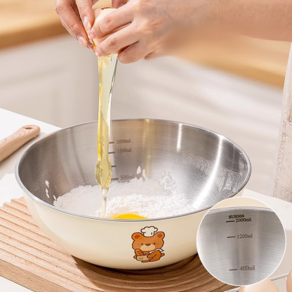 Domowa misa do ciasta z nierdzewnej stali 304, specjalna do wypieków i wyrabiania ciasta