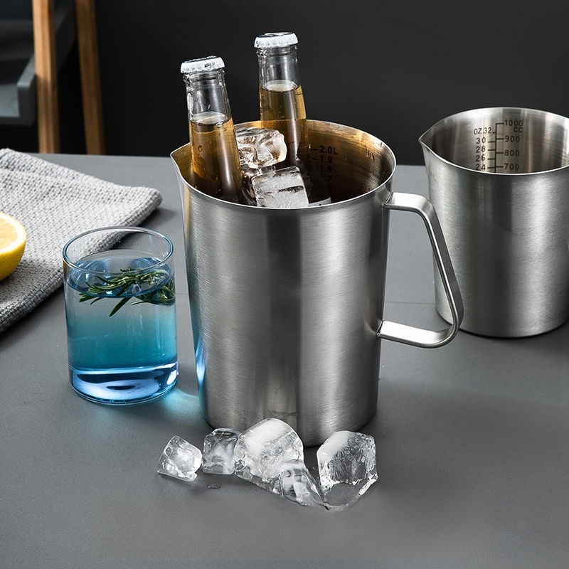 Kubek z podziałką ze stali nierdzewnej 304, specjalny do kawy i herbaty mlecznej