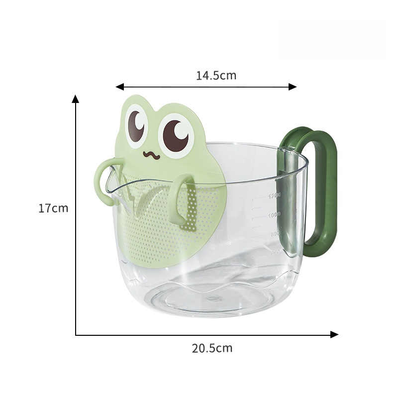 Uroczy kubek do filtrowania jajek i miarka 2 w 1