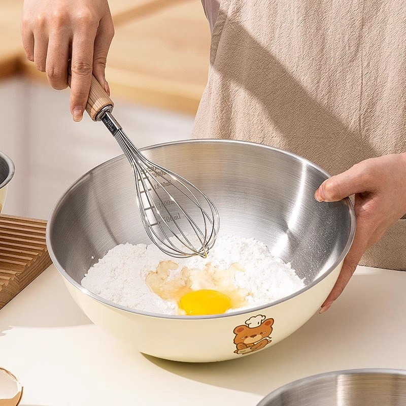 Domowa misa do ciasta z nierdzewnej stali 304, specjalna do wypieków i wyrabiania ciasta