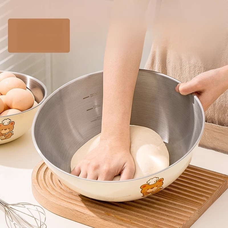 Domowa misa do ciasta z nierdzewnej stali 304, specjalna do wypieków i wyrabiania ciasta