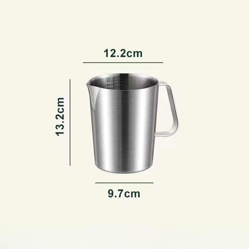 Kubek z podziałką ze stali nierdzewnej 304, specjalny do kawy i herbaty mlecznej