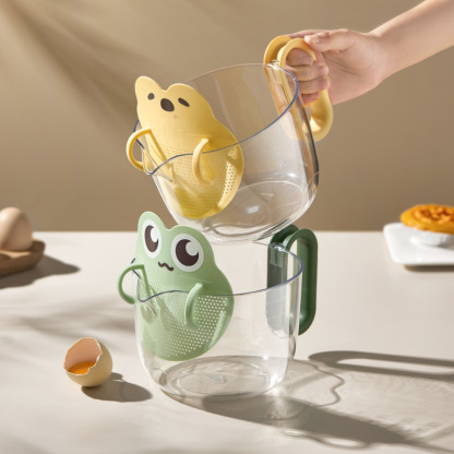 Uroczy kubek do filtrowania jajek i miarka 2 w 1