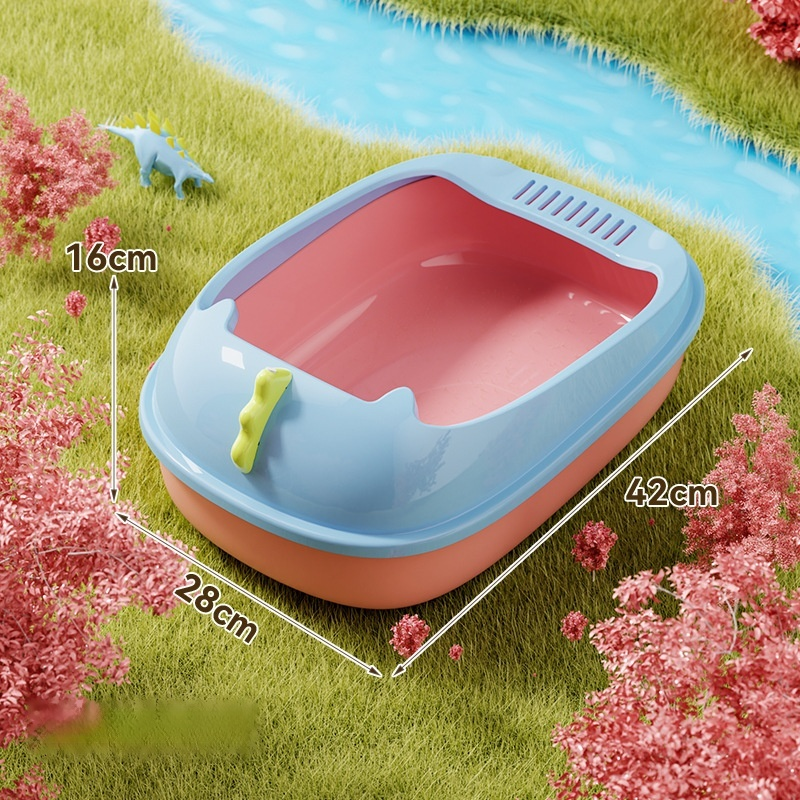 Półzamknięta kuweta dla kota odporna na zachlapanie
