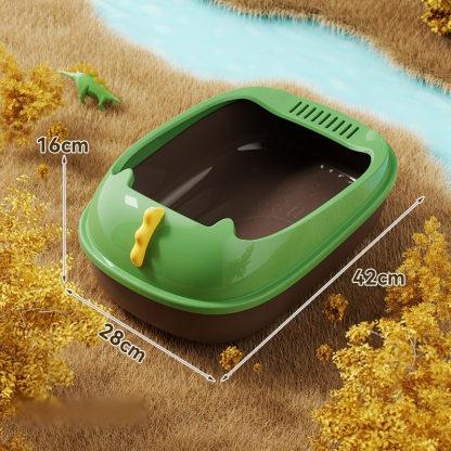 Półzamknięta kuweta dla kota odporna na zachlapanie