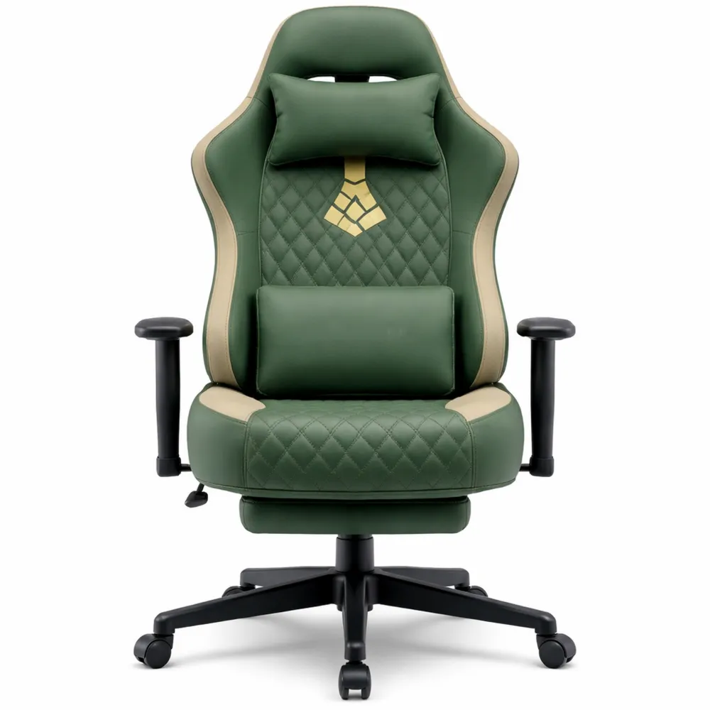 Fauteuil de Jeu Ergonomique avec Repose-Pieds et Support Lombaire