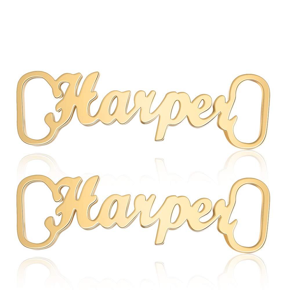 Gemszoo Personalized Shoelaces Decorations Custom Name Shoe Charm Gifts for Men Women