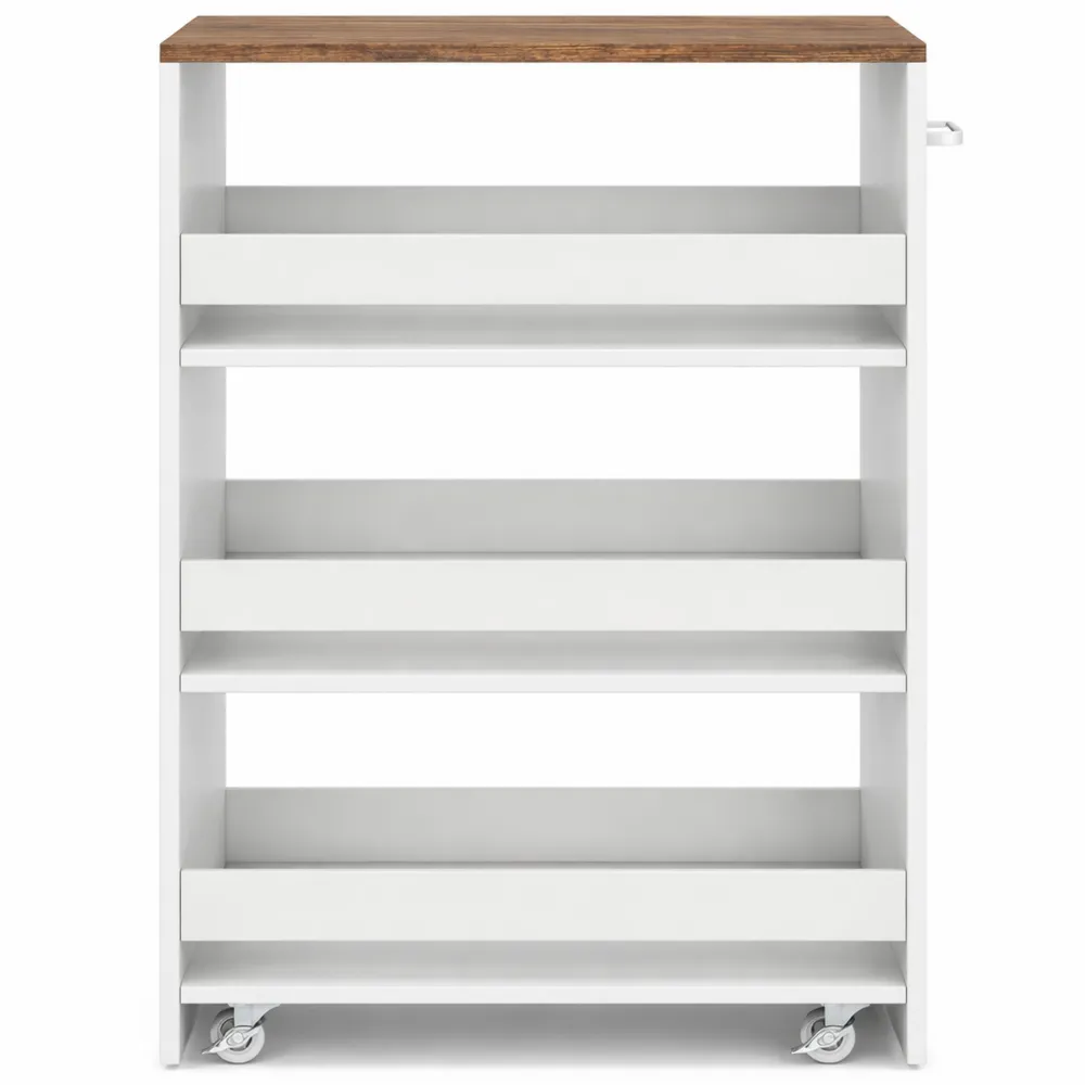 Chariot de rangement à 3 niveaux avec roulettes pour maison et bureau