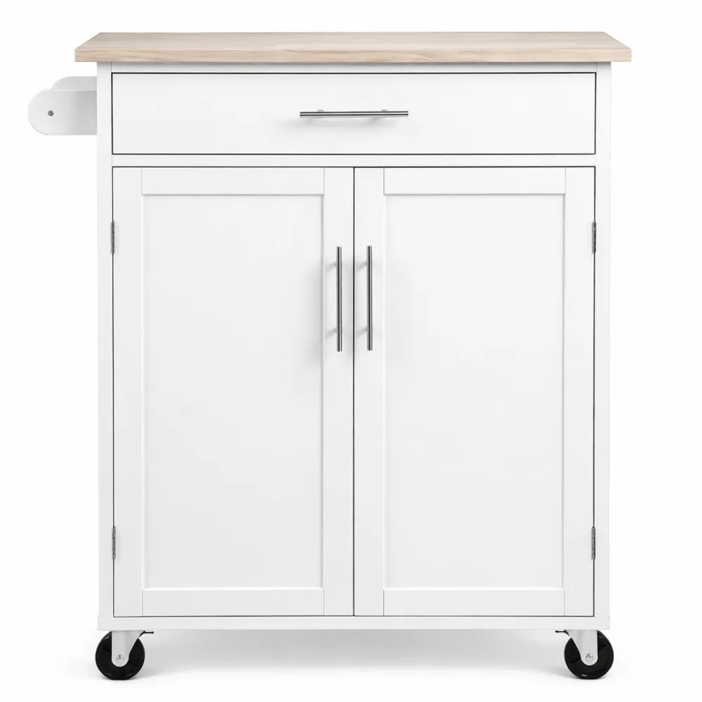 Chariot de Cuisine Polyvalent avec Tiroir et Porte-torchons