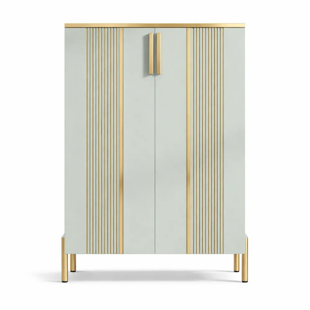 Armoire à Chaussures 6 Niveaux, Étagères Réglables, Vert Clair