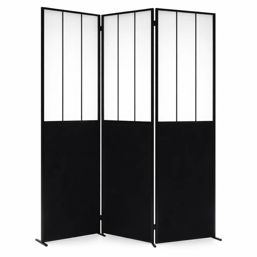 Paravent Atelier en Métal et Verre Trempé H170 cm