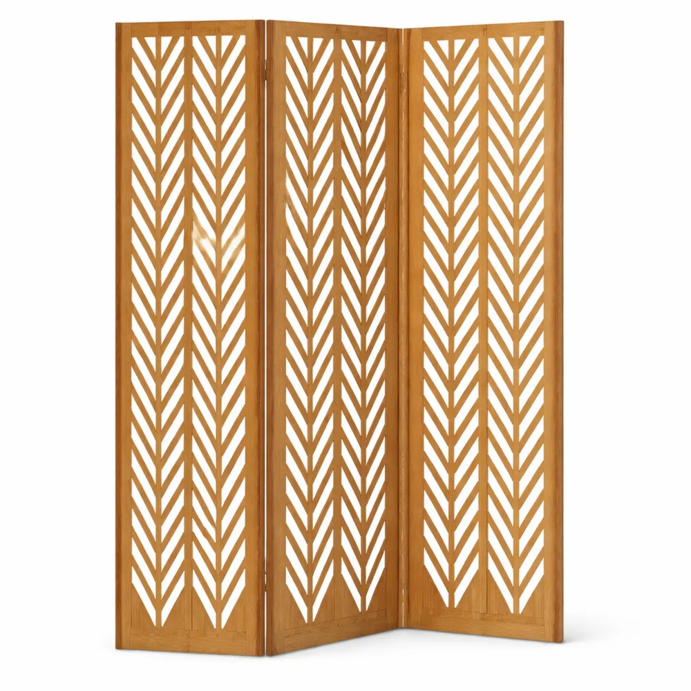 Cloison Intérieure Pliable en Bois 3 Panneaux 120 x 170 cm