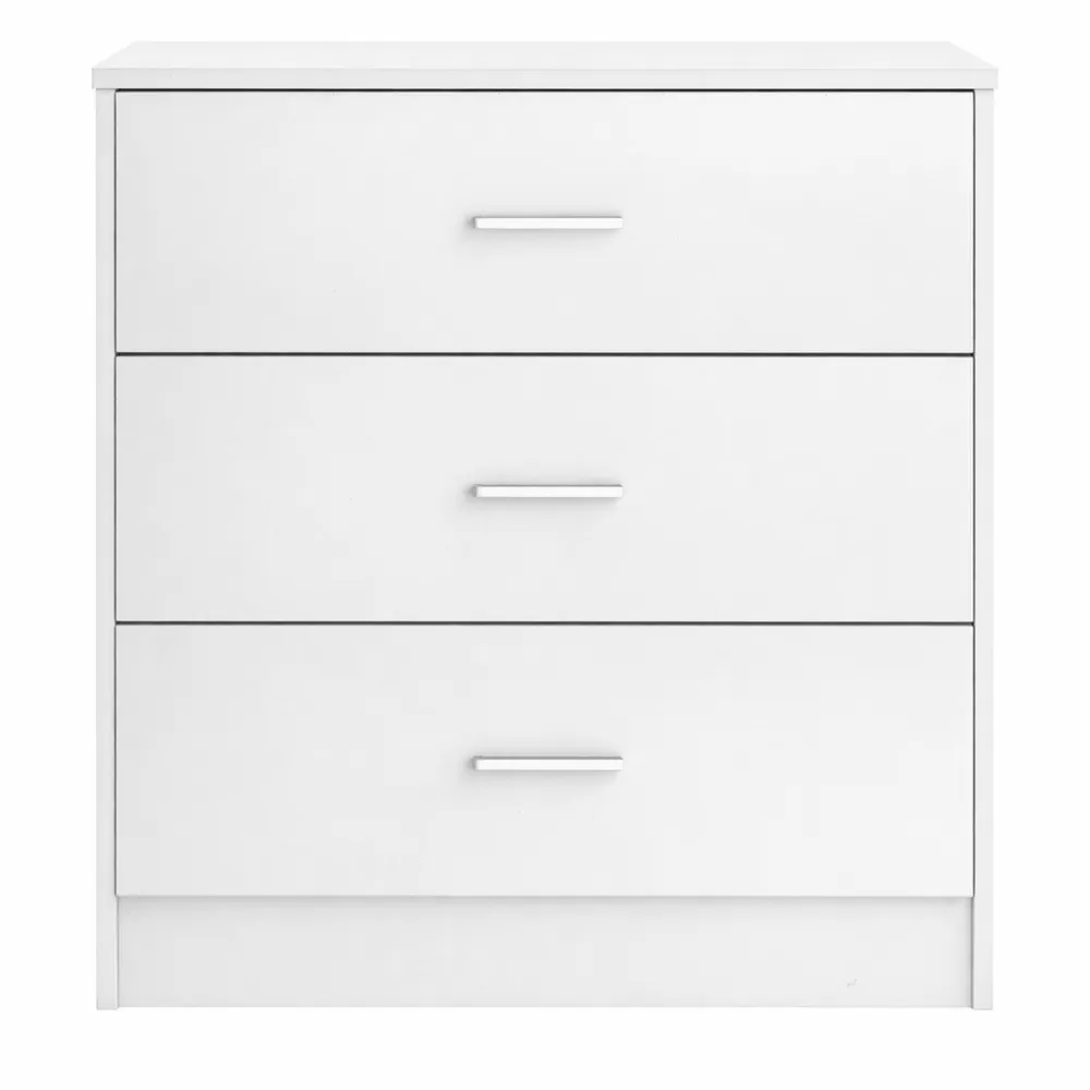 Meuble de Rangement à 3 Tiroirs en Bois Blanc