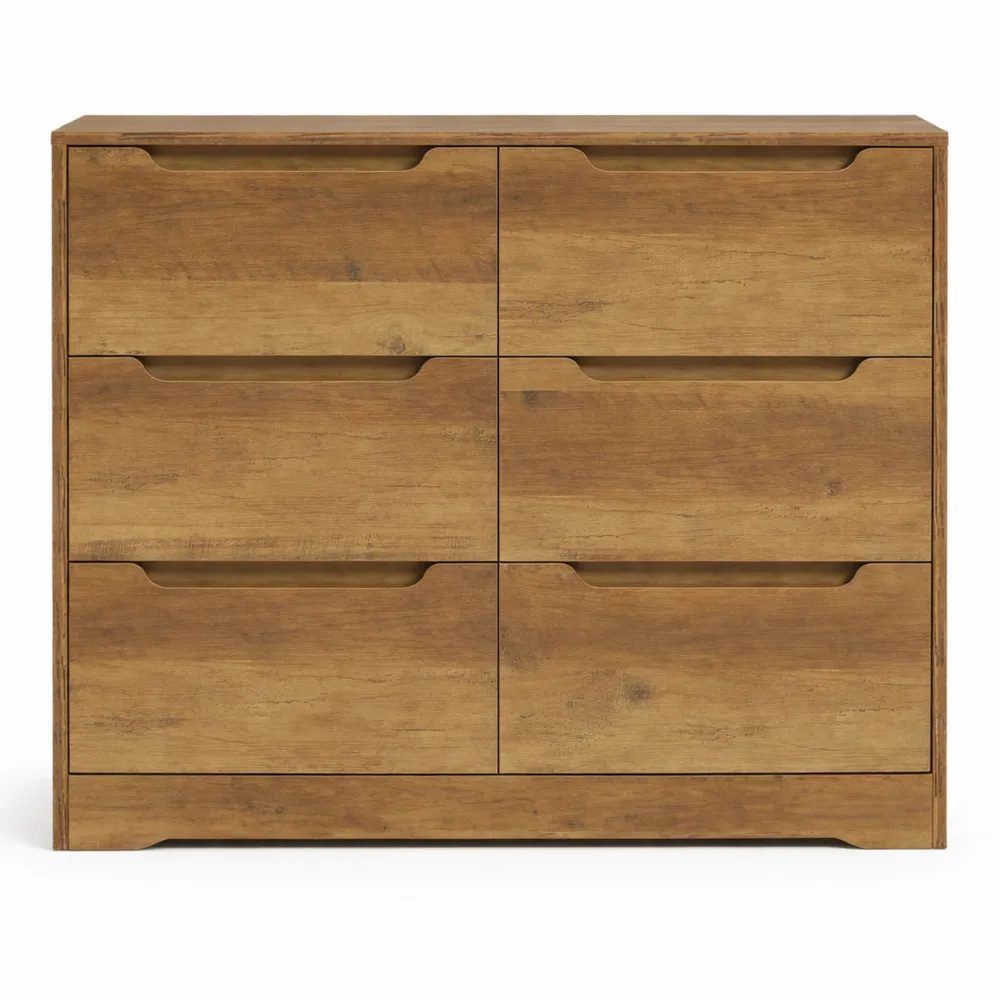 Commode à 6 tiroirs pour toutes pièces, pratique et spacieuse