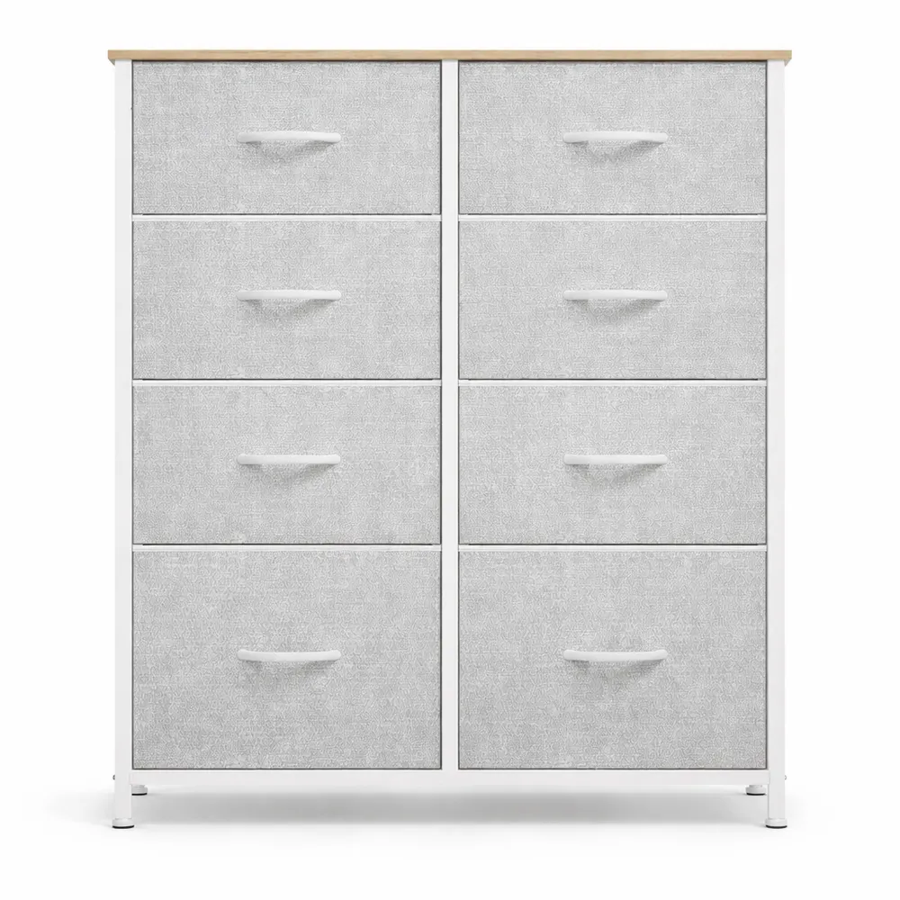 Commode avec 8 tiroirs en tissu pour salon et chambre