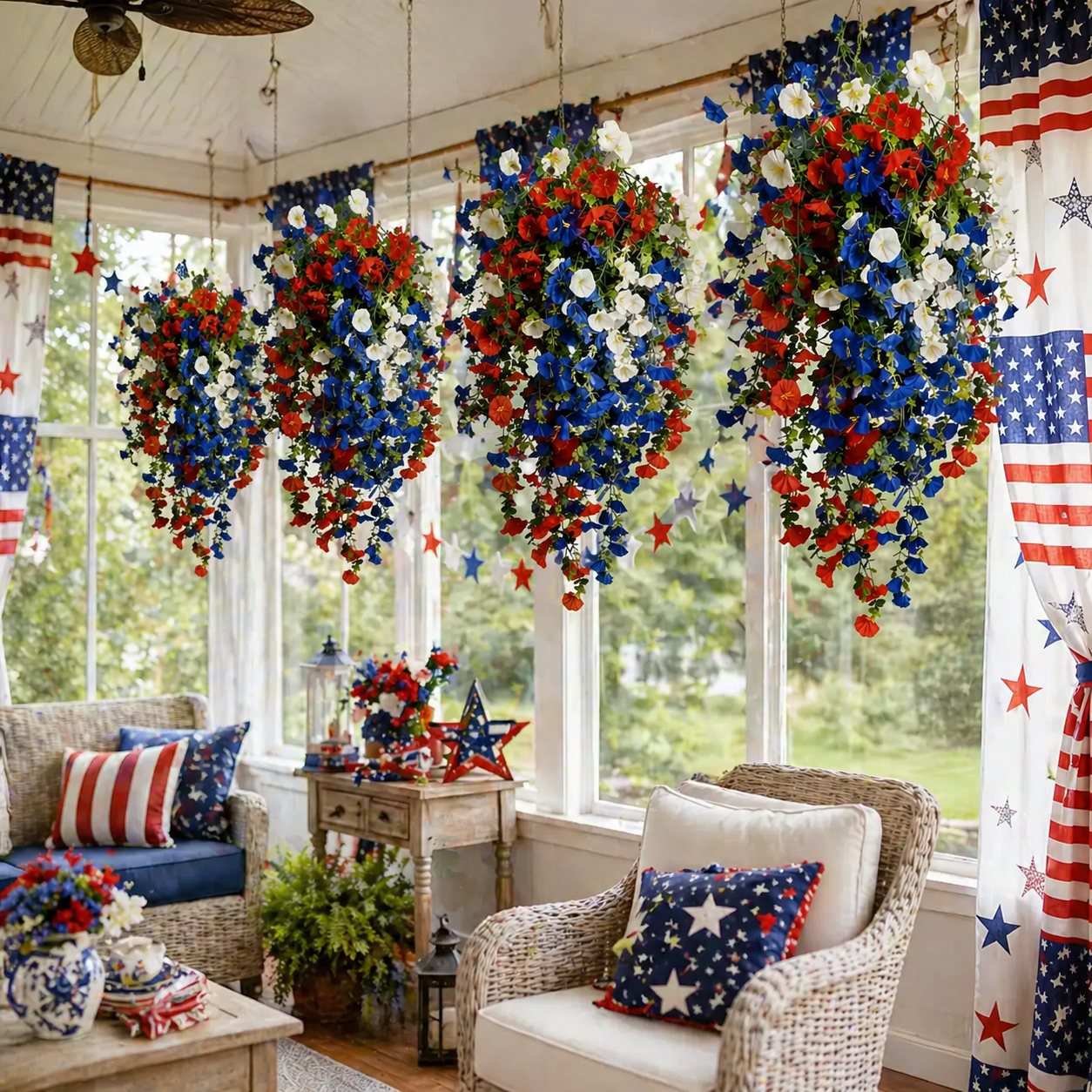 4th of July Decoration Tricolor Patriotic Artificial Flower