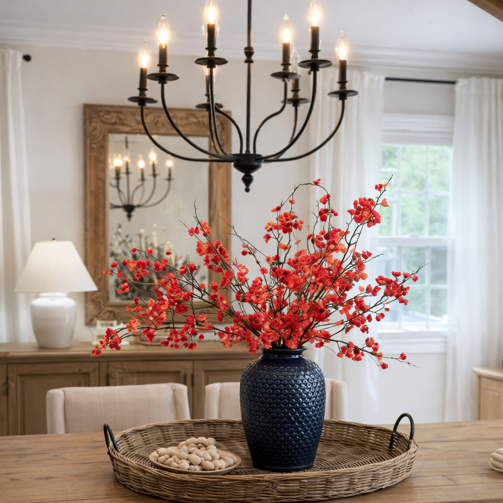 Artificial Cherry Blossom Branches Spring Indoor Decoration