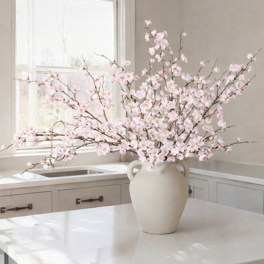 Artificial Cherry Blossom Branches Spring Indoor Decoration