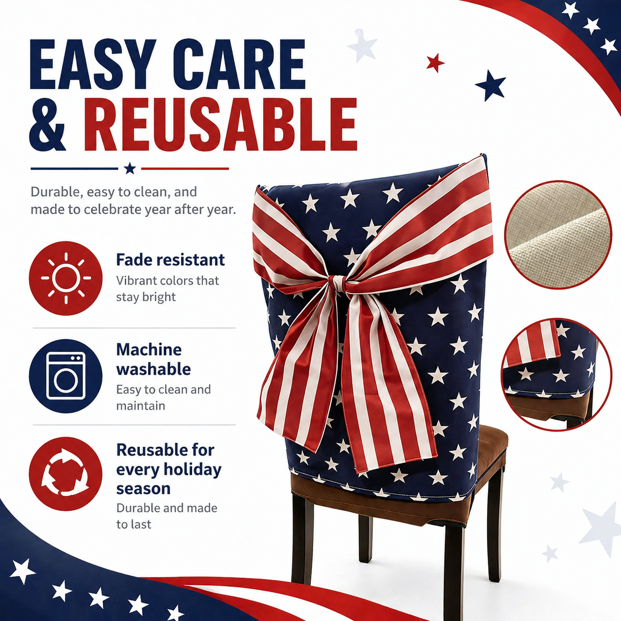 Independence Day Chair Covers