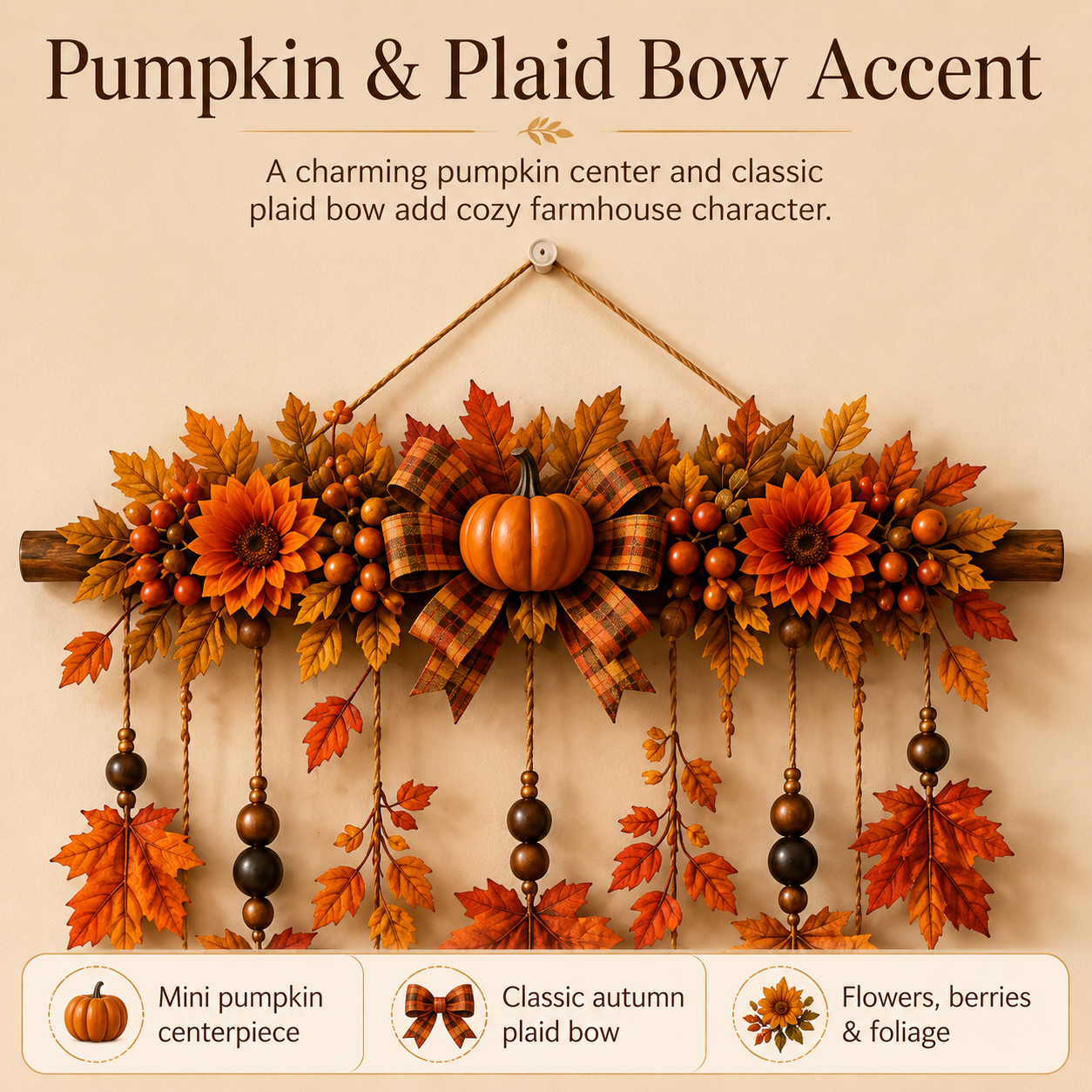 Autumn Maple Leaf Wall Hanging