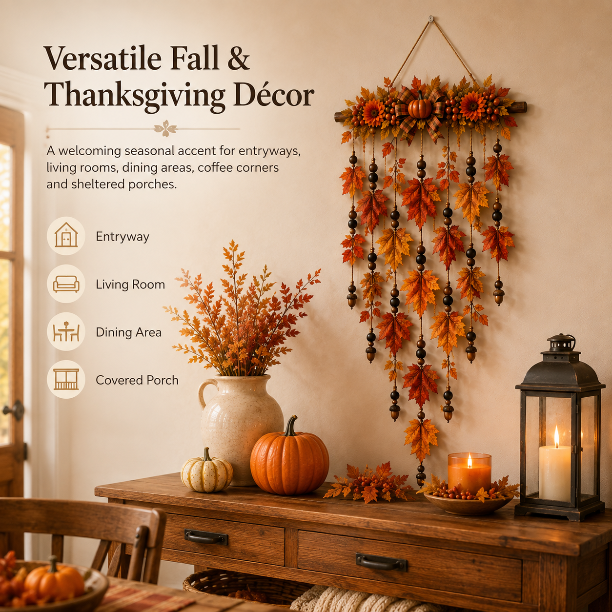 Autumn Maple Leaf Wall Hanging