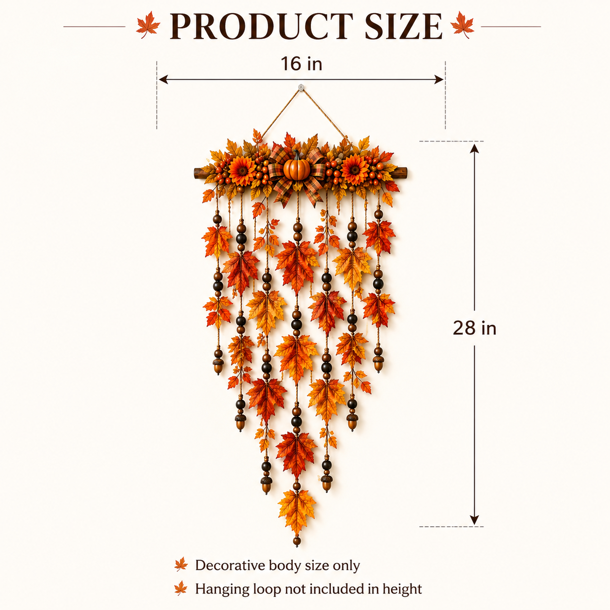 Autumn Maple Leaf Wall Hanging