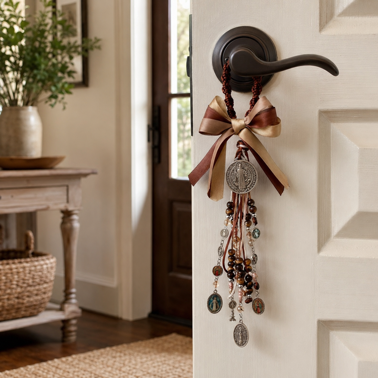 St Benedict Home Protection Door Hanger