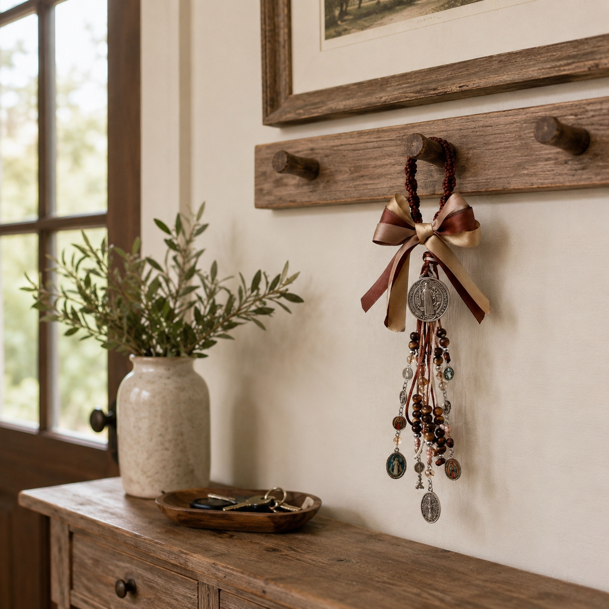 St Benedict Home Protection Door Hanger