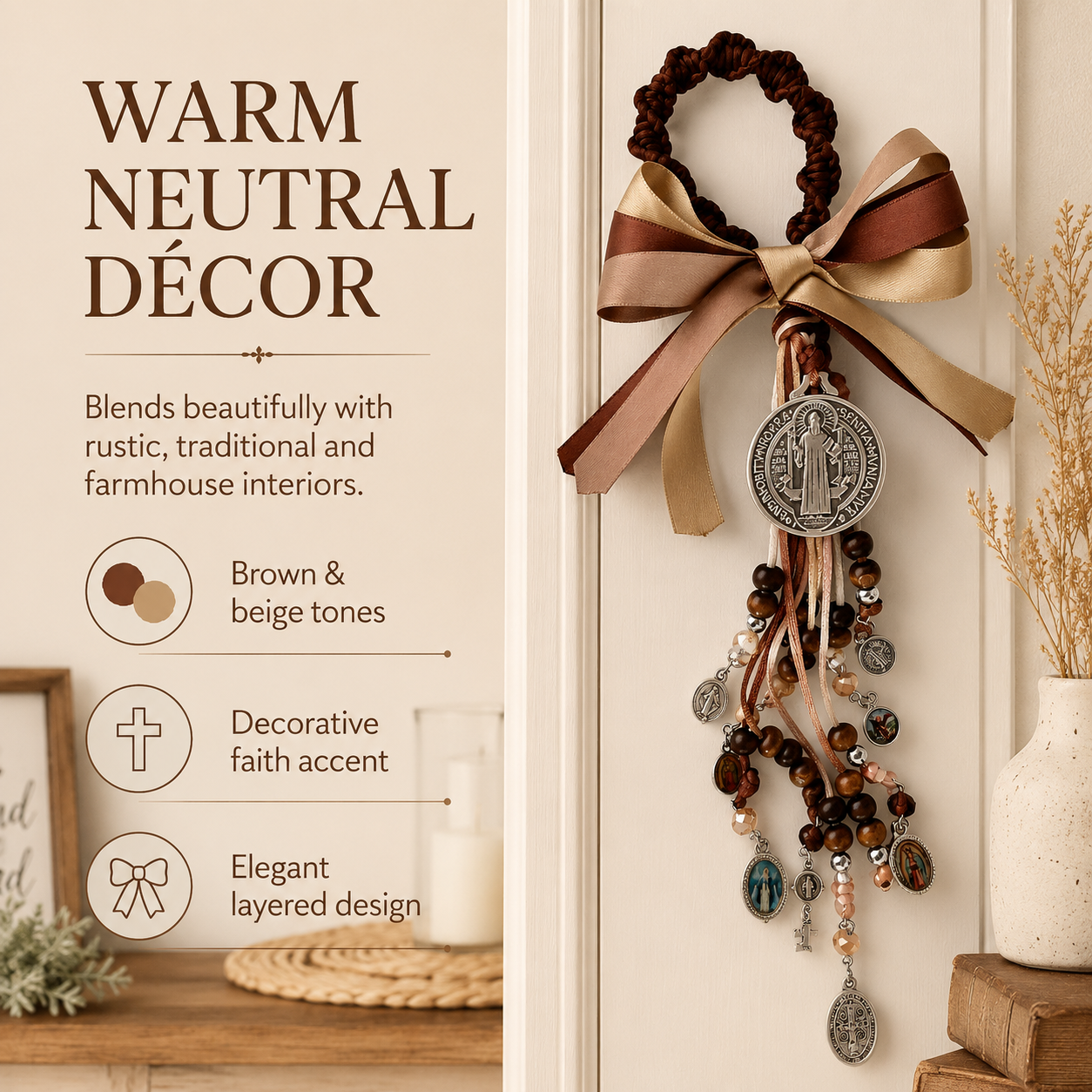 St Benedict Home Protection Door Hanger
