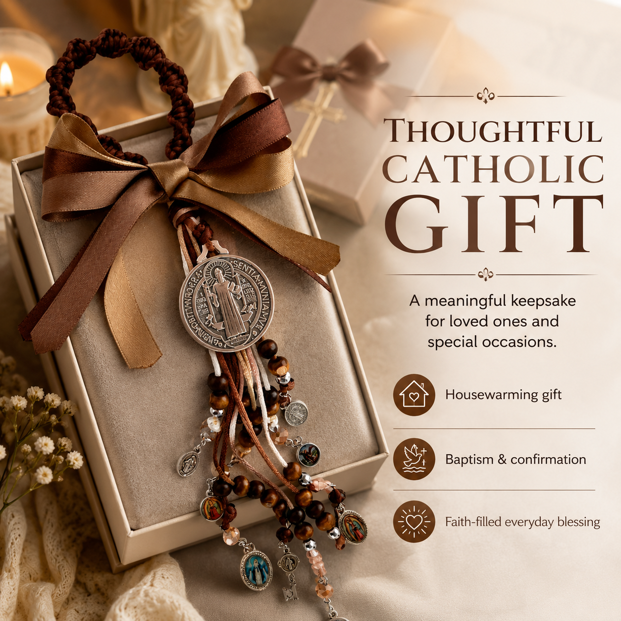 St Benedict Home Protection Door Hanger