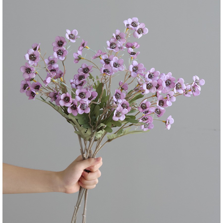 5 Stems Realistic Wildflowers Artificial Long Floral Stems