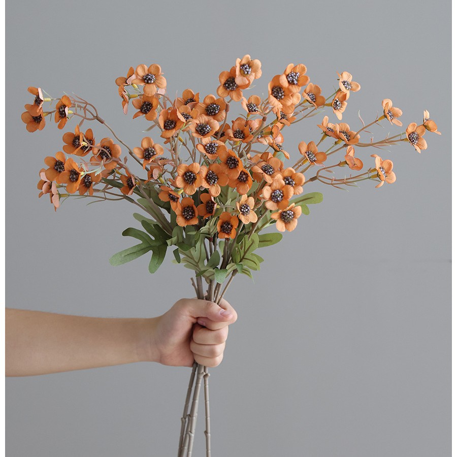 5 Stems Realistic Wildflowers Artificial Long Floral Stems