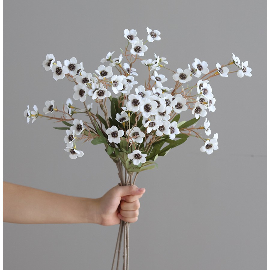 5 Stems Realistic Wildflowers Artificial Long Floral Stems