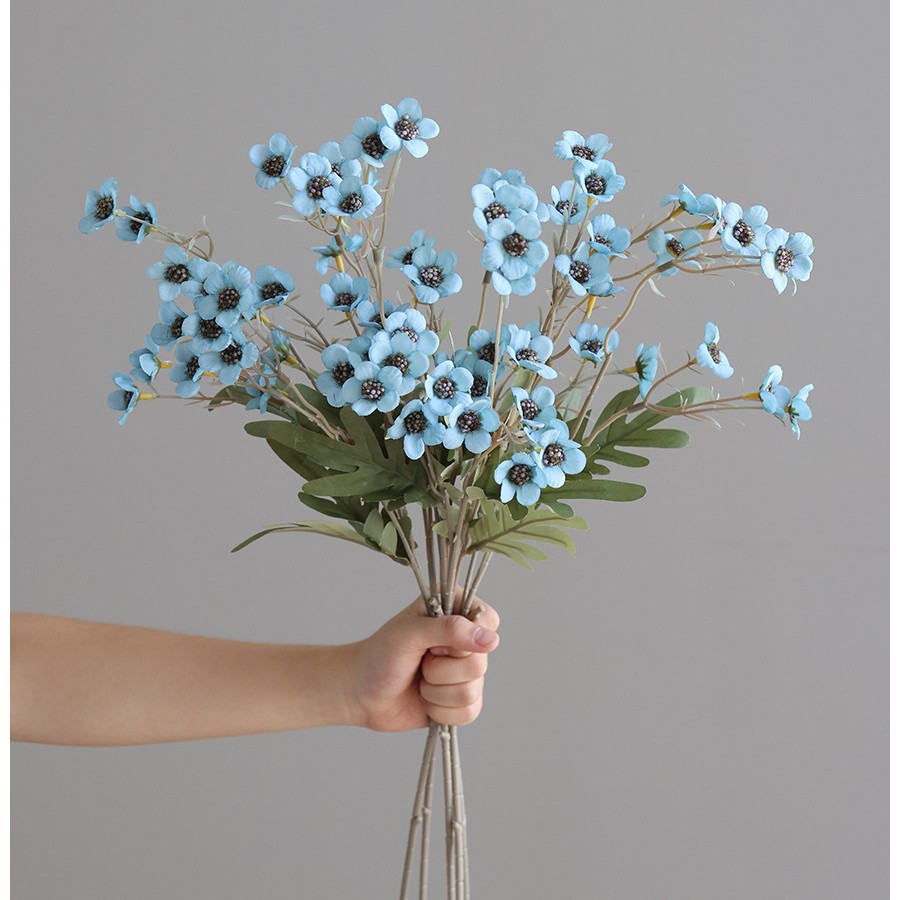 5 Stems Realistic Wildflowers Artificial Long Floral Stems