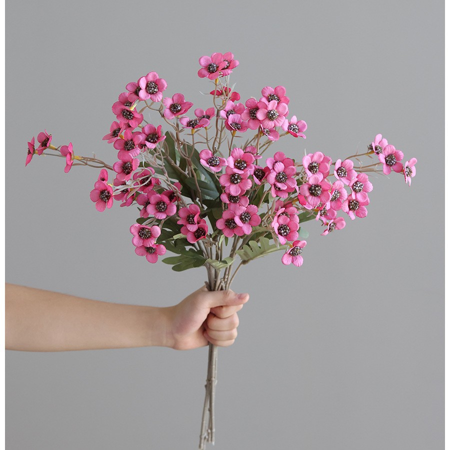 5 Stems Realistic Wildflowers Artificial Long Floral Stems