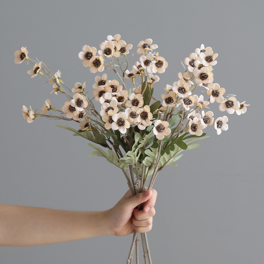 5 Stems Realistic Wildflowers Artificial Long Floral Stems