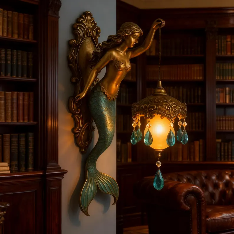 Vintage Mermaid Sconce