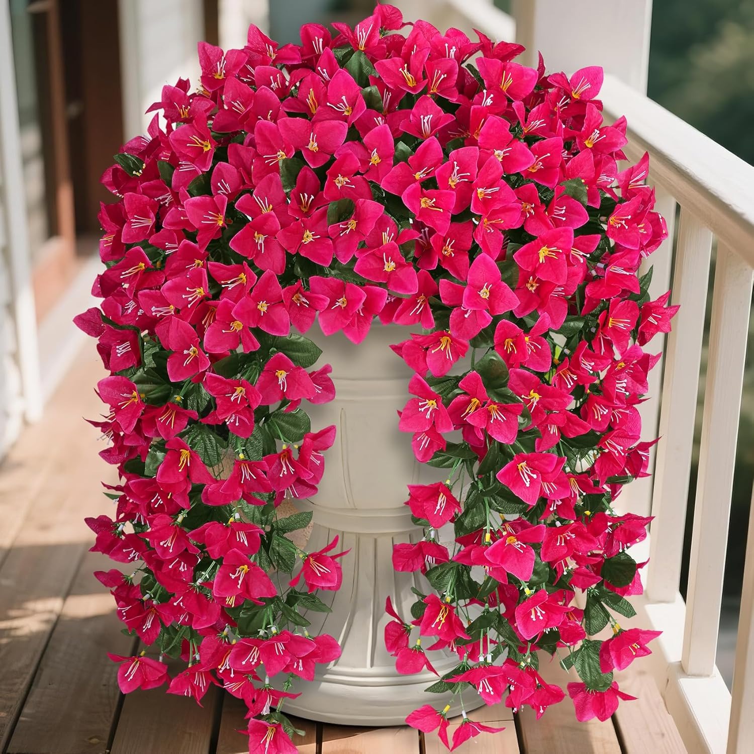 Artificial Bougainvillea Flowers – Realistic Faux Bougainvillea Vine for Outdoor & Indoor Decoration