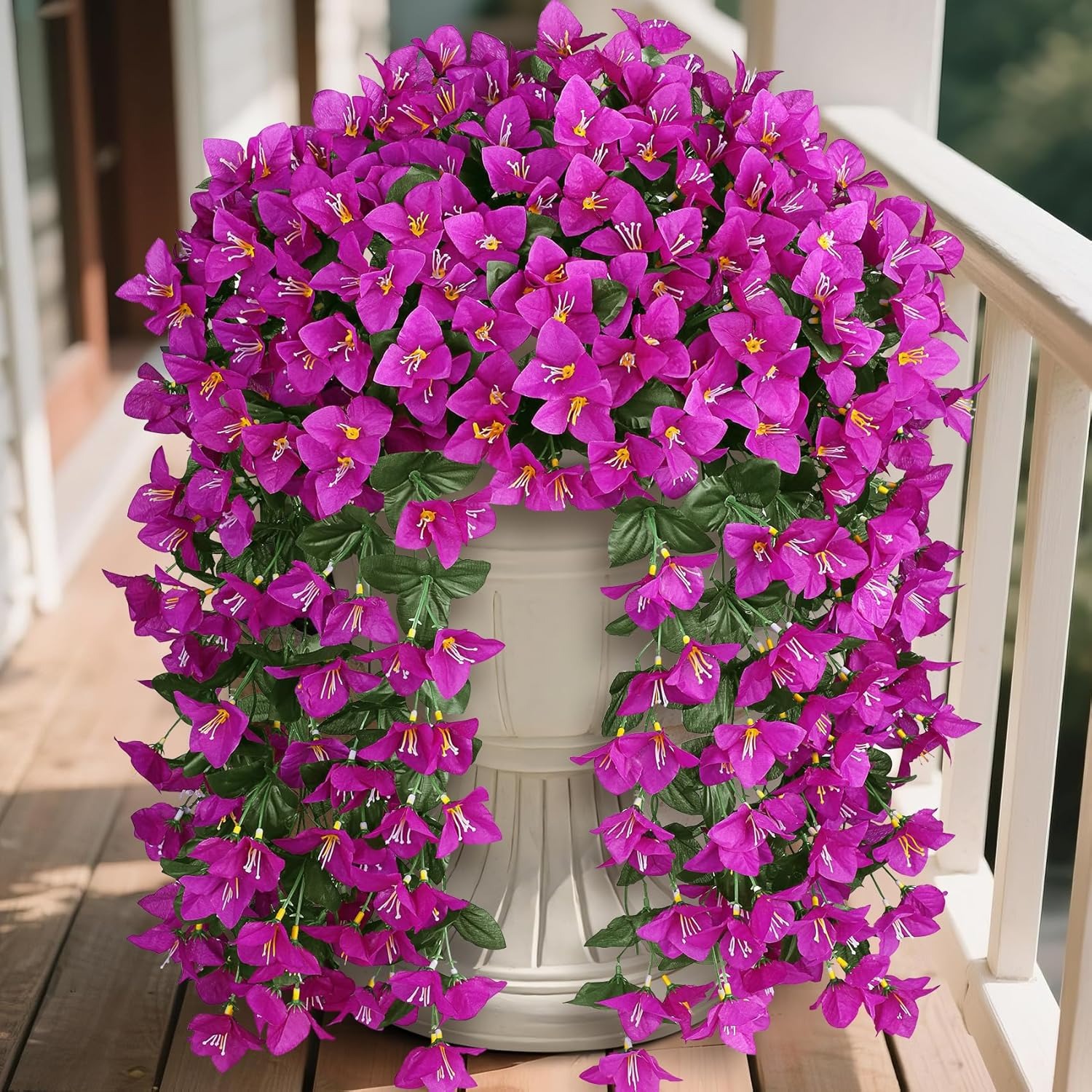 Artificial Bougainvillea Flowers – Realistic Faux Bougainvillea Vine for Outdoor & Indoor Decoration