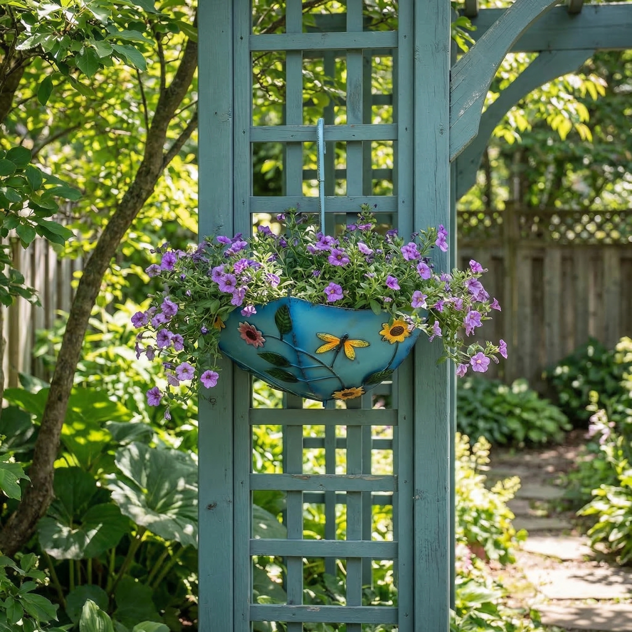 Umbrella-Shaped Wall Planter with Rotatable Handle & Drainage